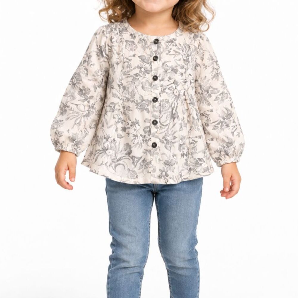 🔥 5 for $30 🔥 Old Navy Girls’ Floral Button-Down Blouse | 3T